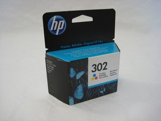 Patrone HP 302, F6U65AE color originalverpackt