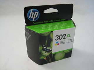 Patrone HP 302XL, F6U67AE color originalverpackt